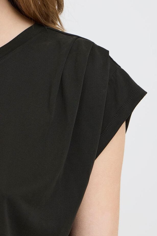 black capsule wardrobe top, classic black blouse women, black professional blouse