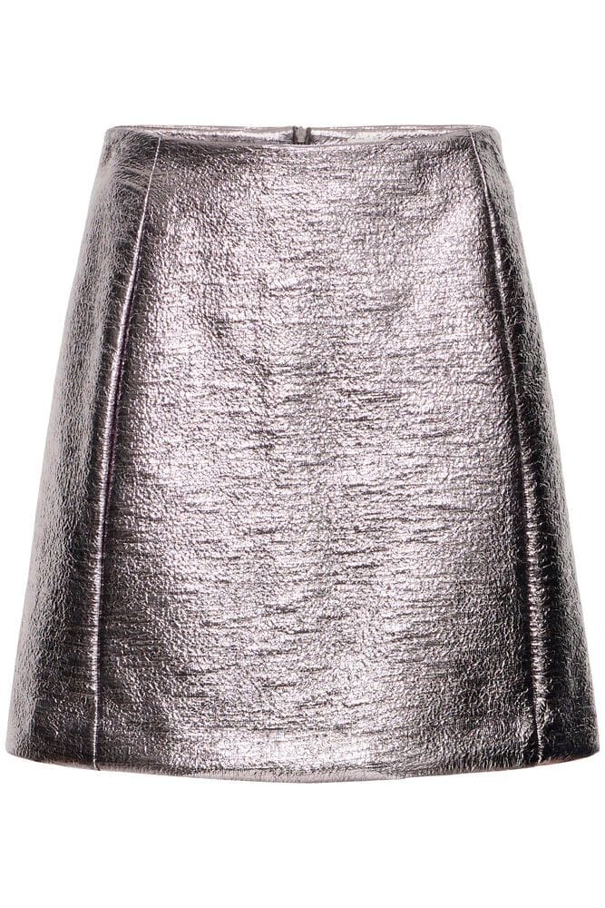 metallic mini skirt womens, shiny a-line skirt