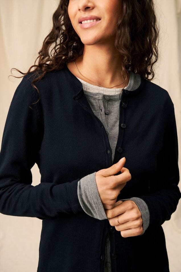 navy cardigan for work, casual navy cardigan women