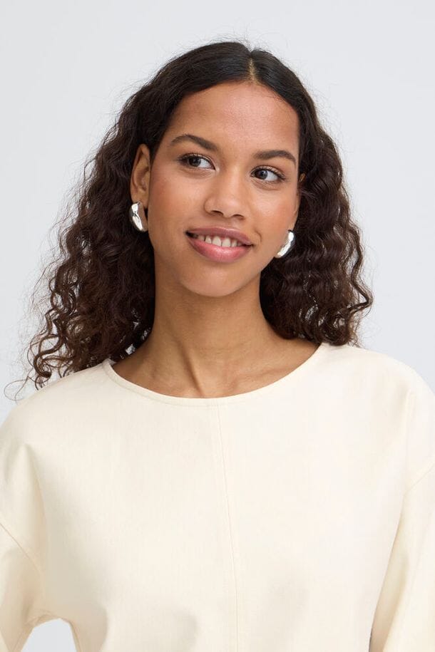 modern denim blouse women, everyday neutral denim shirt women, minimalist neutral top women