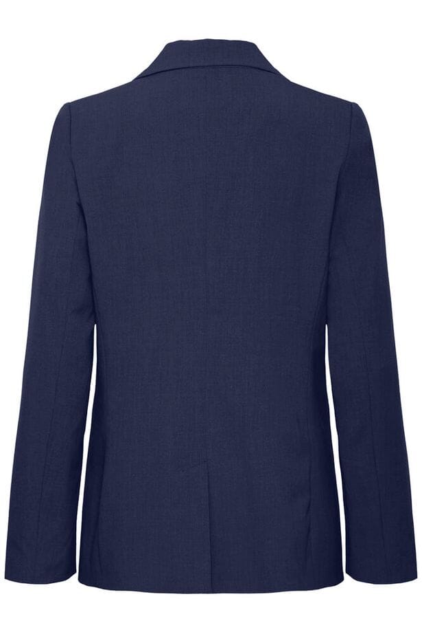 polished women’s blazer navy, smart casual navy jacket 