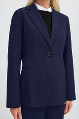 navy career blazer, modern navy jacket