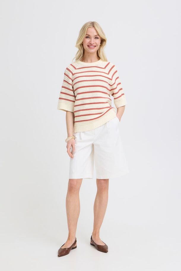 casual stripe sweater women, marsala top women, everyday knit top women, relaxed fit sweater women, summer knit sweater women