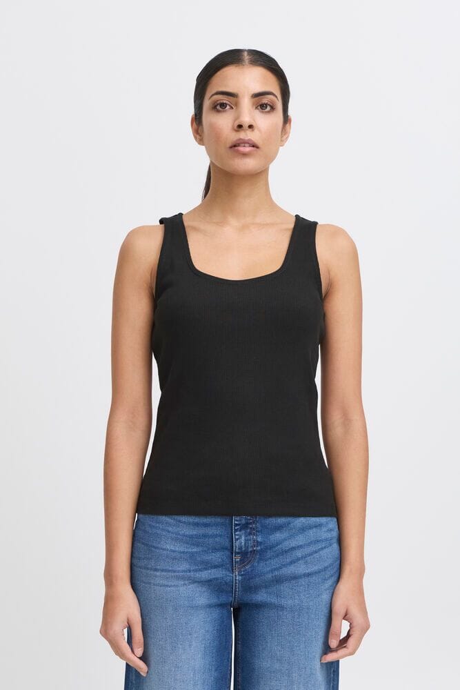 black ribbed tank top women, split v neck tank women, black sleeveless top women, fitted ribbed tank women, black basic tank women, minimalist tank top women