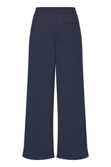 capsule wardrobe navy pants, office ready navy trousers