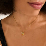 minimalist gold statement necklace