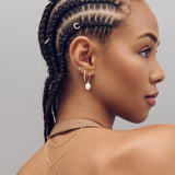 gold hoop earrings with pearls