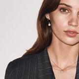 minimalist gold hoops, timeless pearl accessories