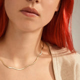 gold plated chain, flat gold chain