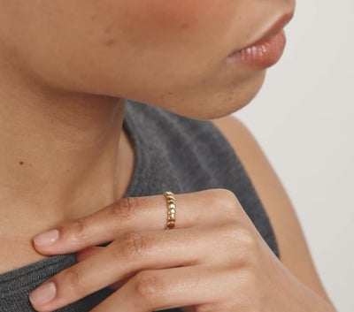 Close-up of hand ring