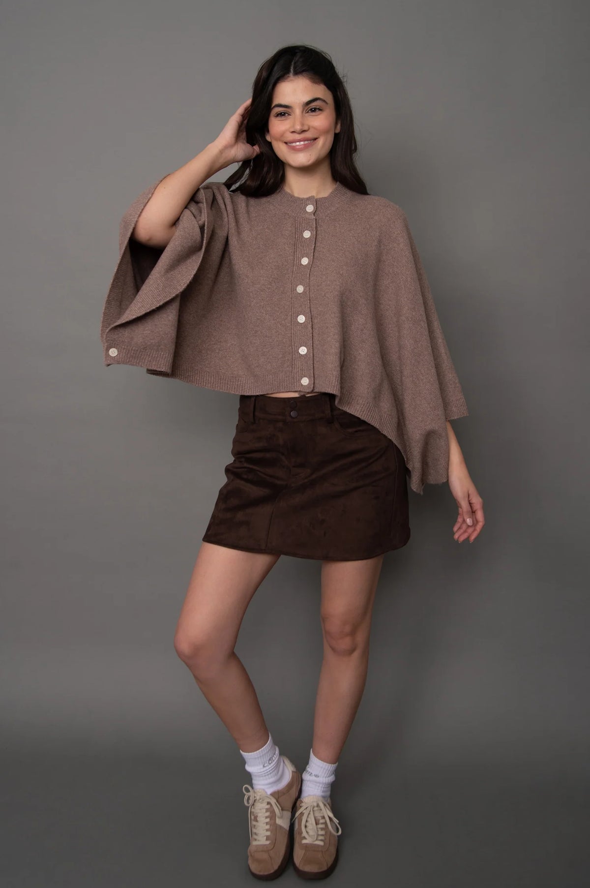 Brown Suede Ashby Skirt