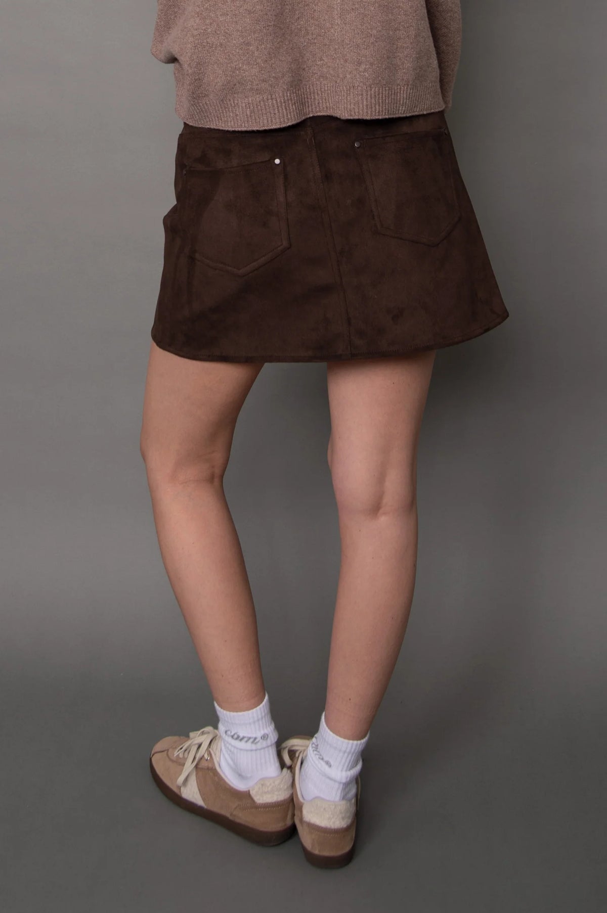 Brown Suede Ashby Skirt