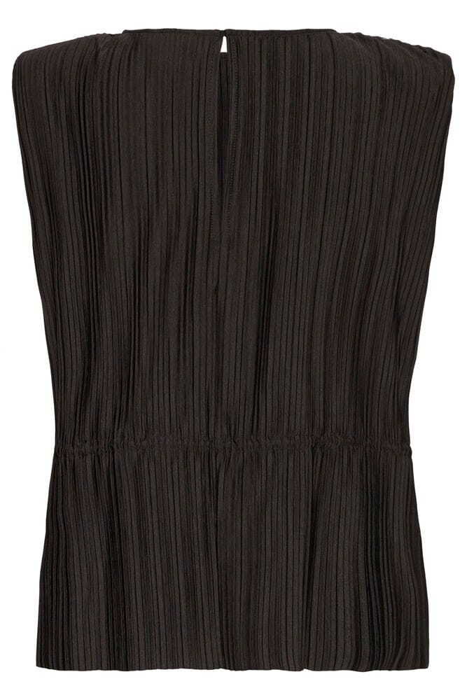 versatile women blouse, minimalist black top, polished casual blouse, wardrobe staple black top