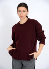 MAROON CREW NECK SWEATER,  RD STYLE, rich maroon knit pullover