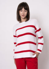 RED STRIPE KNIT Sweater, RD STYLE 