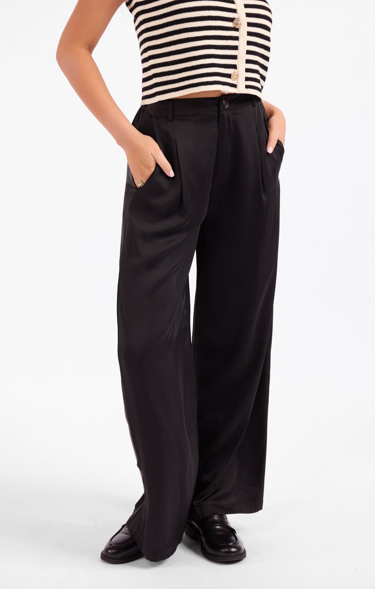 Noemi Satin Wide Leg Pant