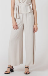 off white wide leg trousers, women’s off white pants, elastic waist trousers women, flowy wide leg pants, neutral women’s trousers