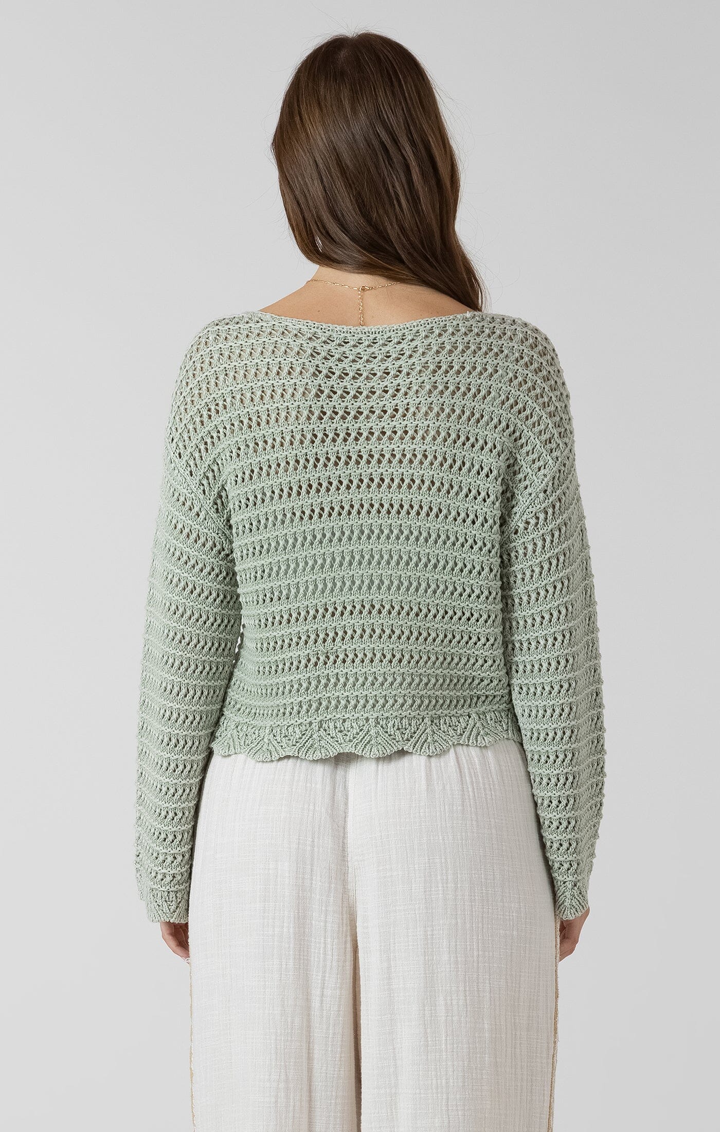 neutral green sweater women, lightweight long sleeve sweater women, casual sage knit top, soft knit sweater women green