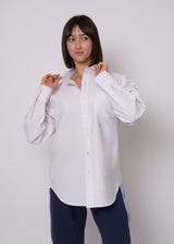 classic white button up shirt, womens white oxford shirt