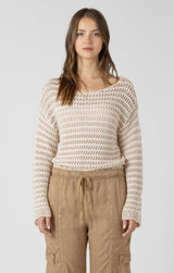 neutral knit top women, lightweight sweater women, casual knitwear women