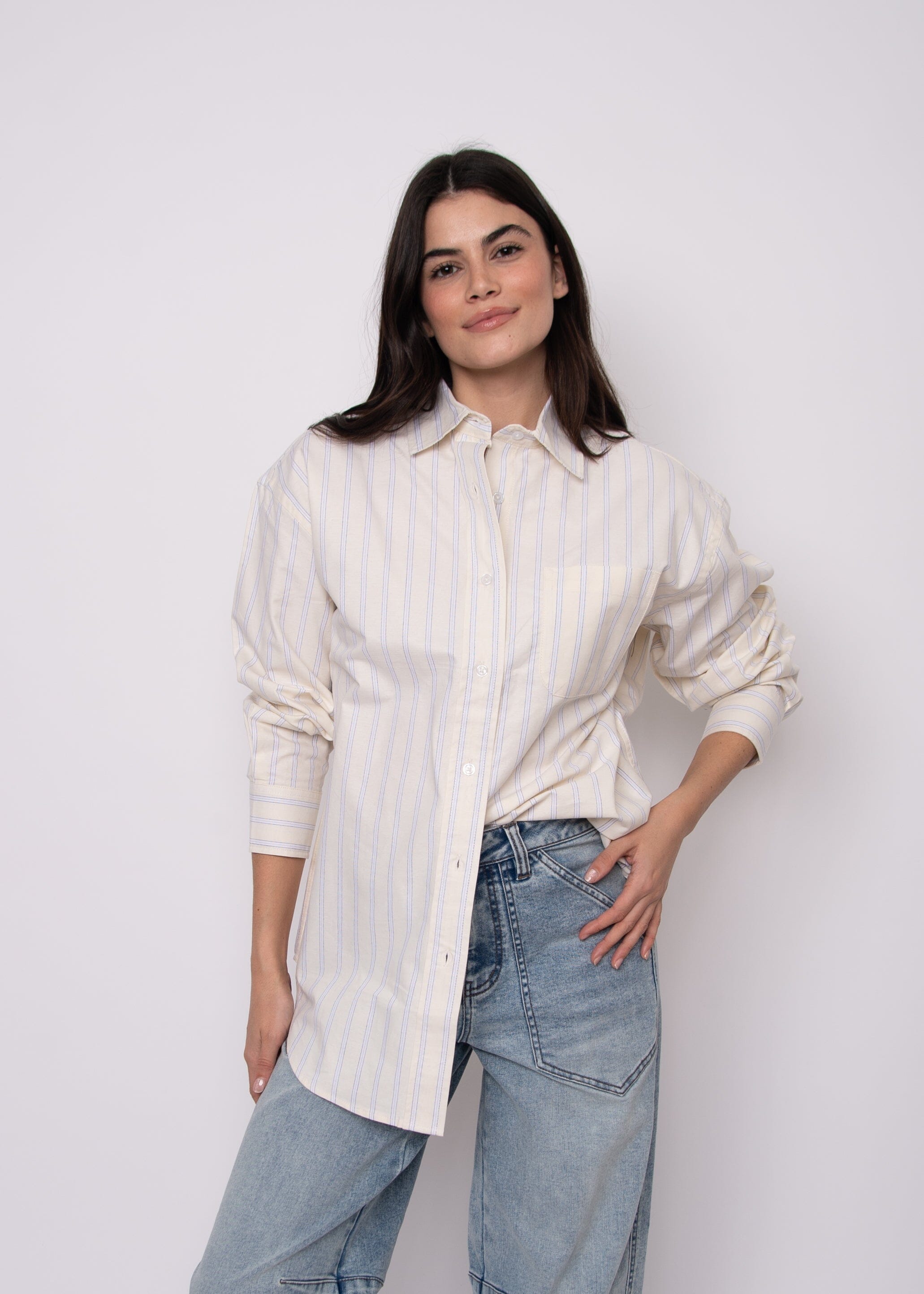 off duty buttondown shirt, timeless oxford shirt women