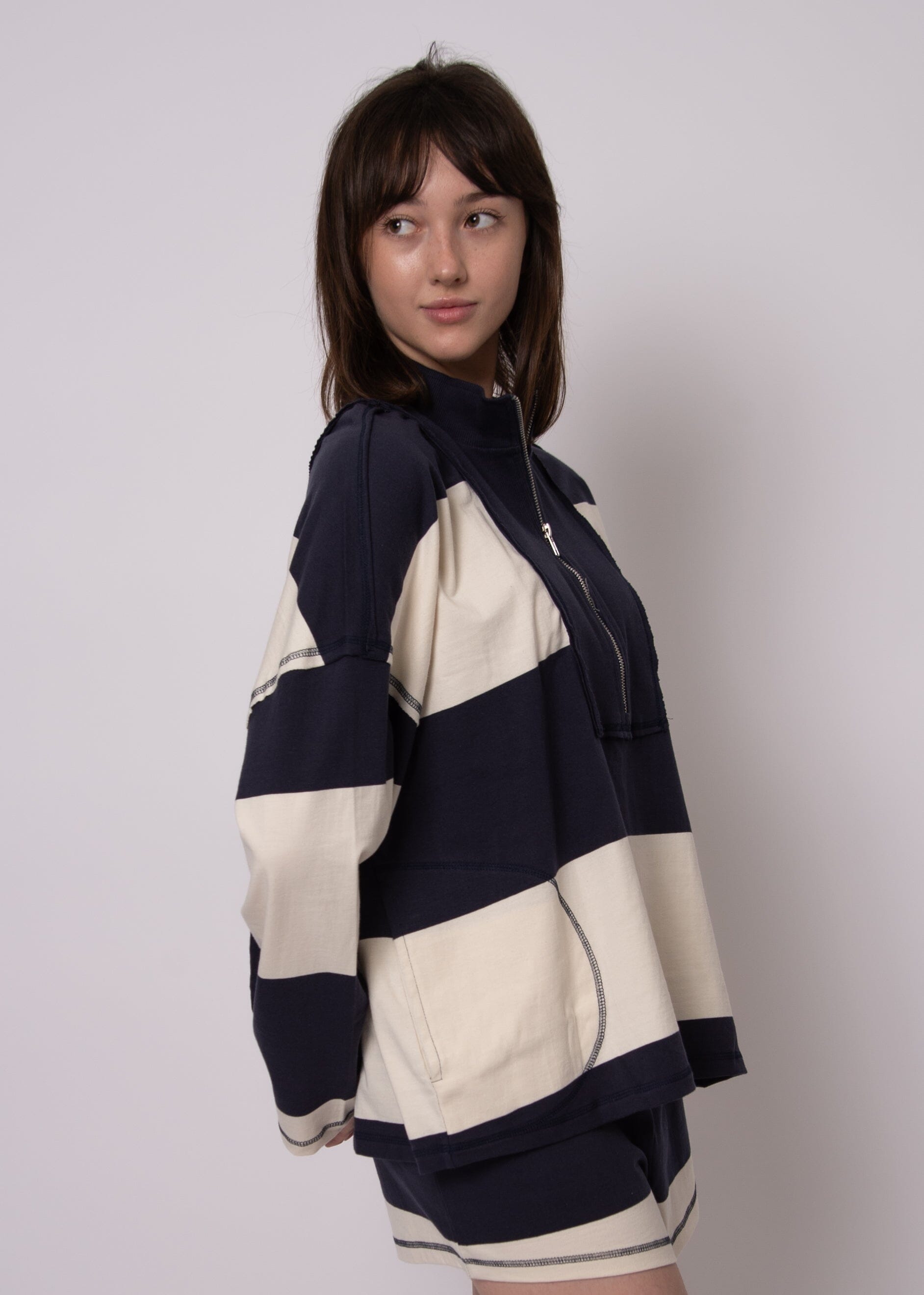 BOLD STRIPE COTTONLINEN　24SS　578-4153012 Perfect Linen Stripe Top - Z Supply – SHIFT boutique
