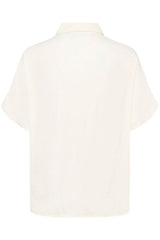 lightweight blouse women, everyday white blouse women, relaxed fit blouse women, modern silky top women