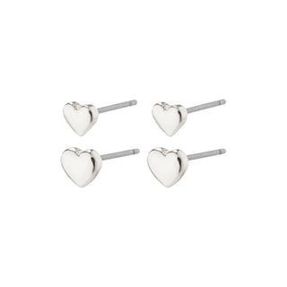 AFRODITTE HEART EARRING SET (SILVER) Jewelry PILGRIM 