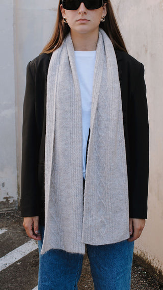 OATMEAL KNIT SCARF Accessories ICHI 