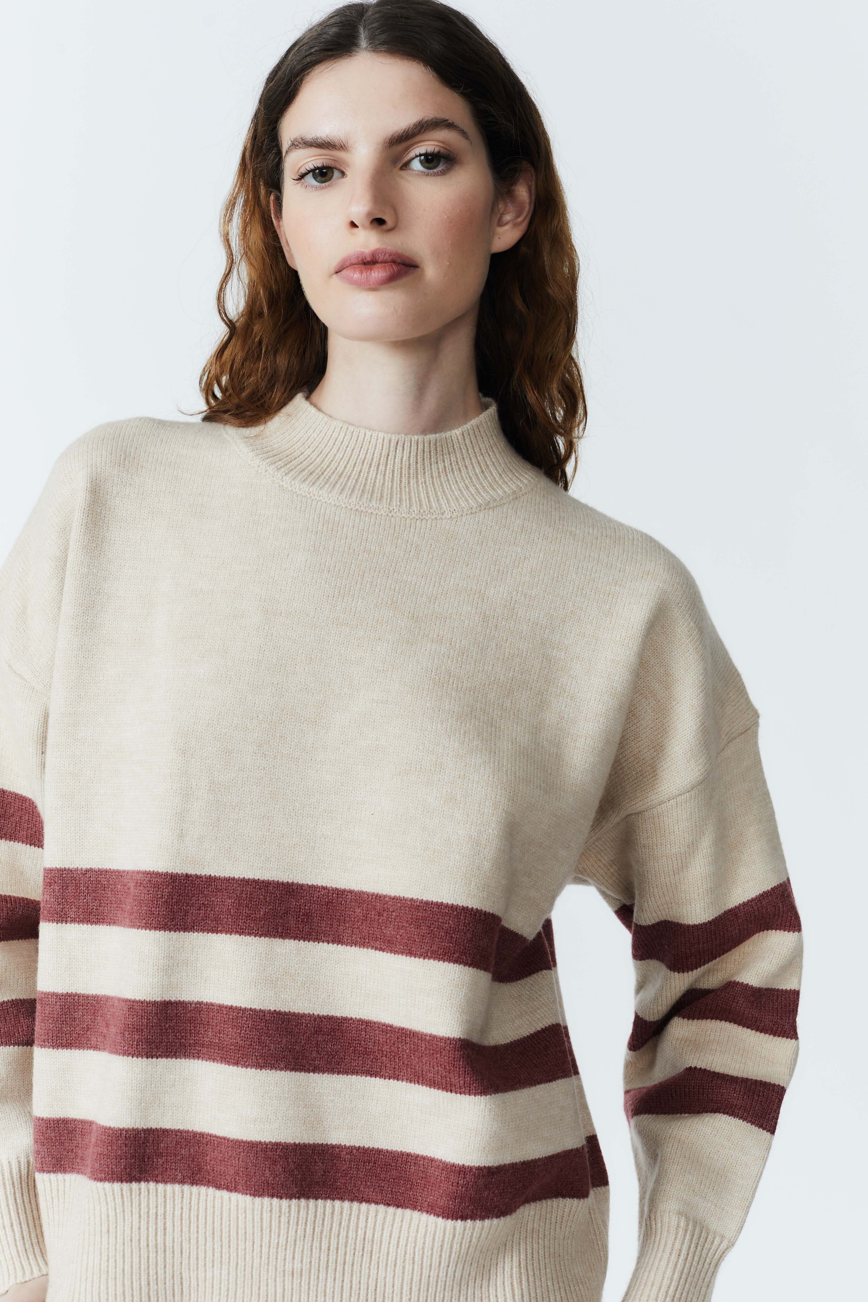 ATOMS STRIPED SWEATER (BLUSH) Sweater DELUC 
