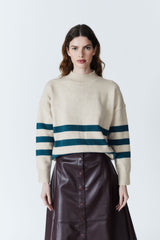ATOMS STRIPED SWEATER (GREEN) Sweater DELUC 