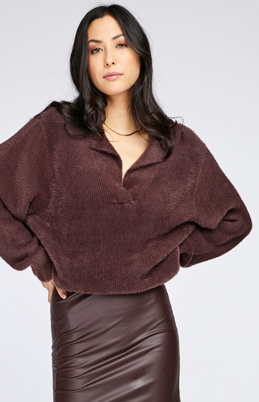 ABBY SWEATER (BROWN) Sweater GENTLE FAWN 